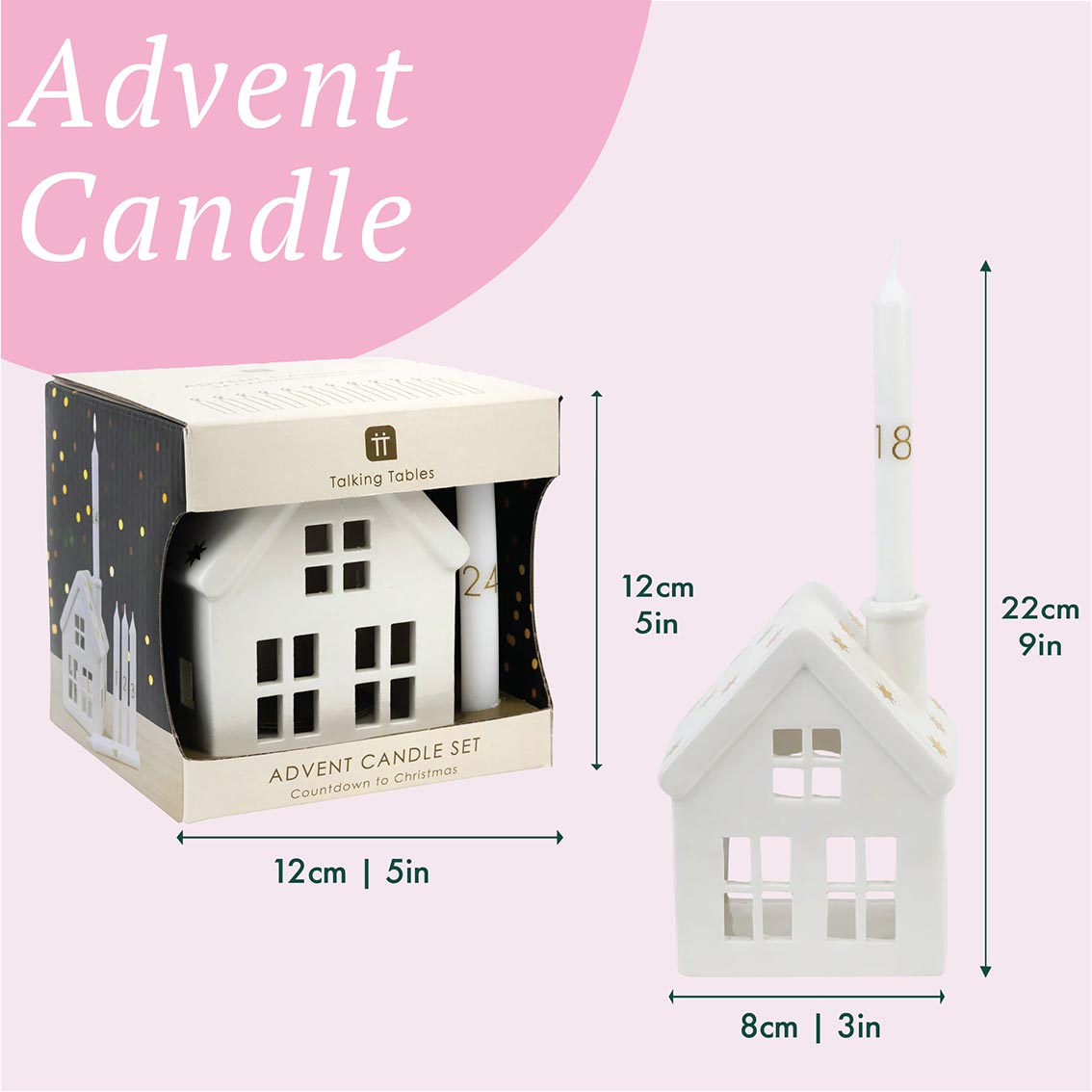 House & Advent Candle Kit | Christmas Decor |