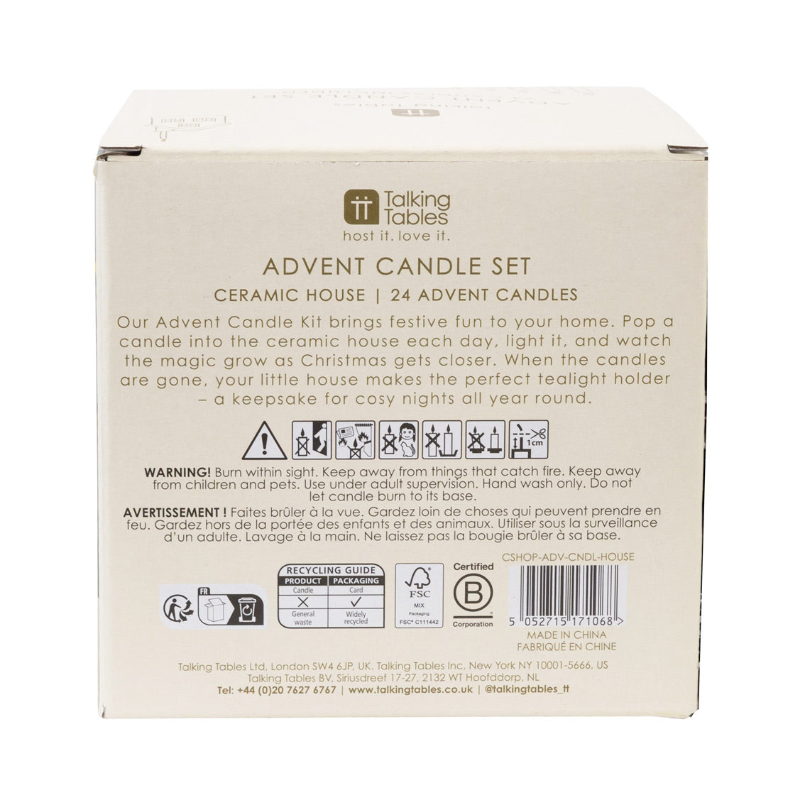 House & Advent Candle Kit | Christmas Decor |