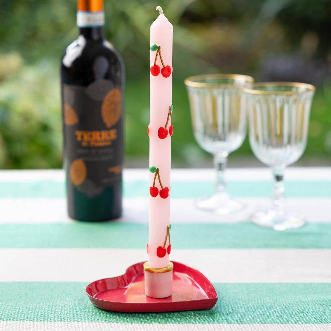 Cherry Dinner Candles - 2 Pack | Summer Home Decor |