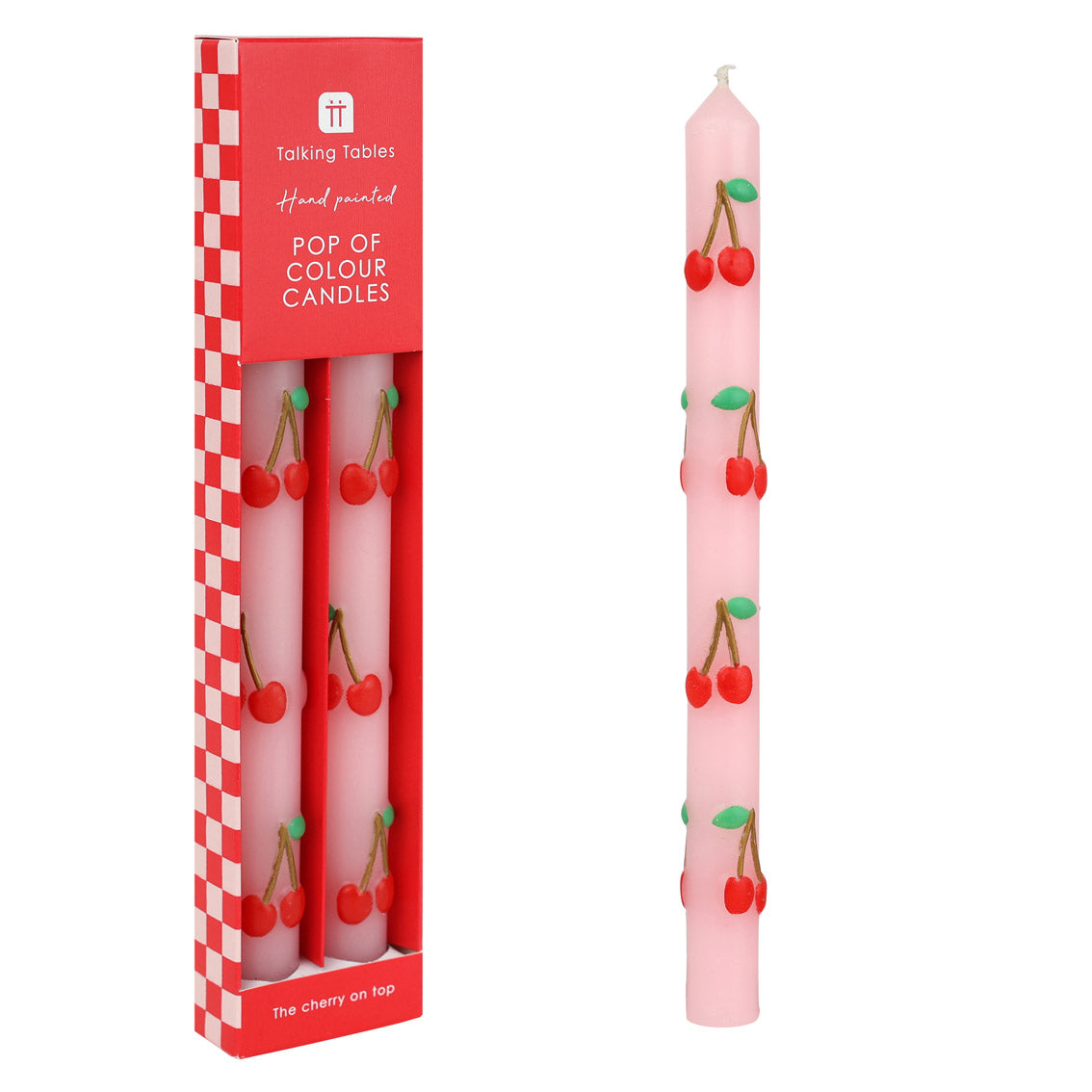 Cherry Dinner Candles - 2 Pack | Summer Home Decor |