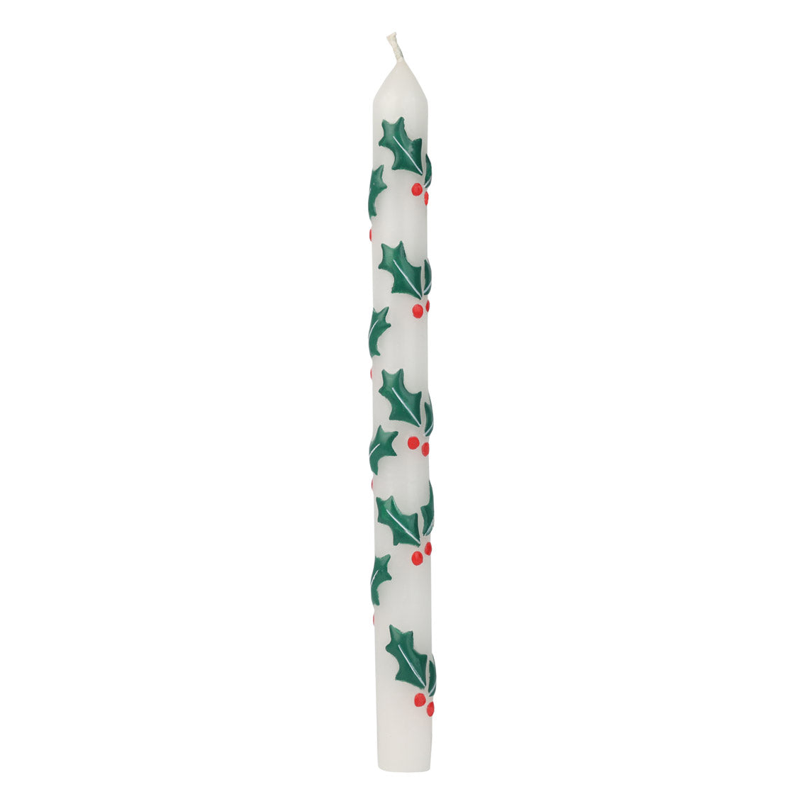 Holly Christmas Taper Dinner Candles - 12 Unit Display | Christmas |