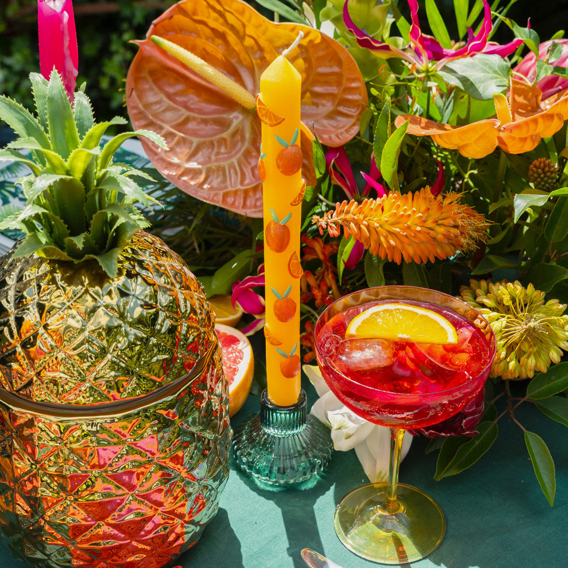 Lemon & Orange Dinner Candles - 2 Pack | Summer Gifts |
