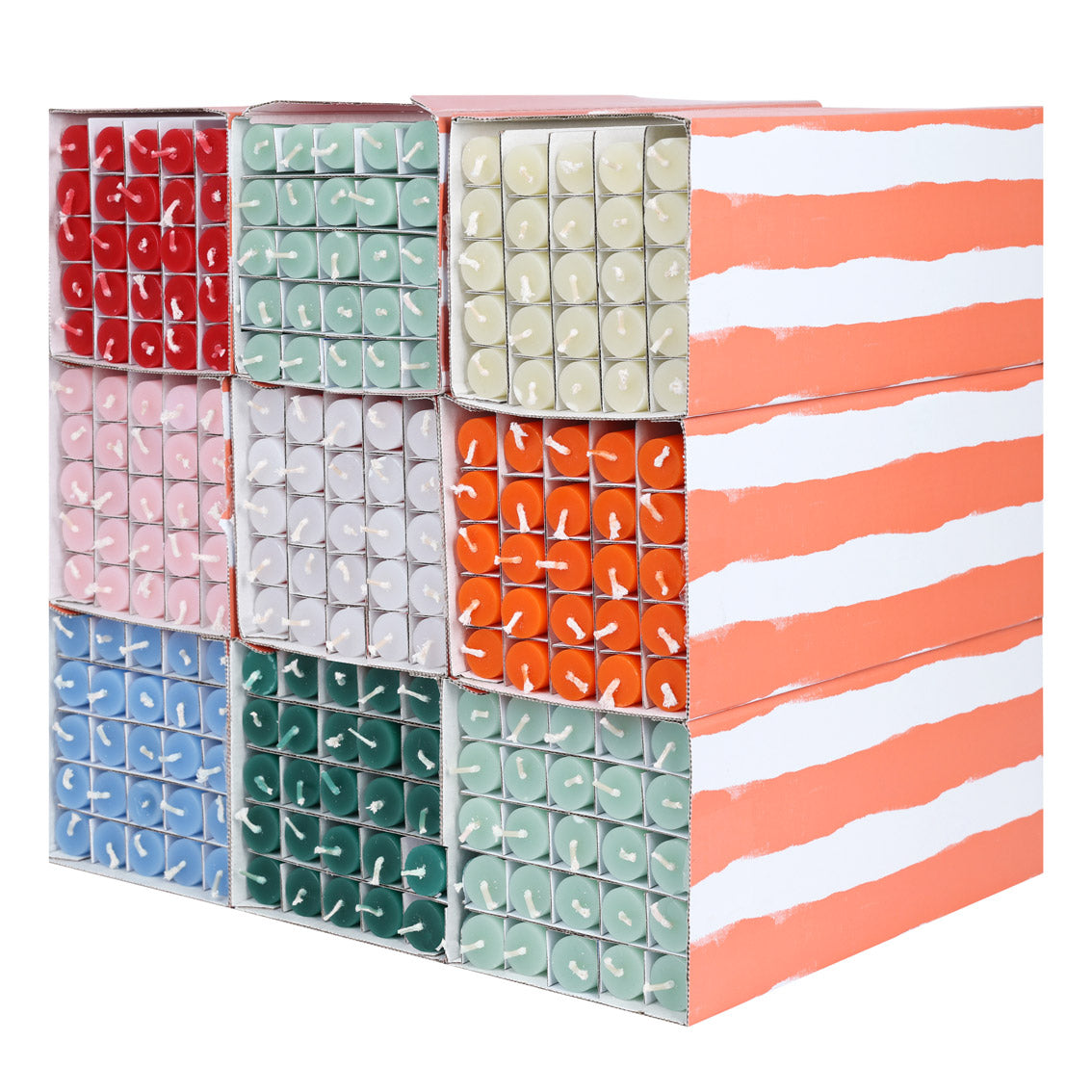 Green Straight Dinner Candles - 25 Unit Display | Summer Home Decor |