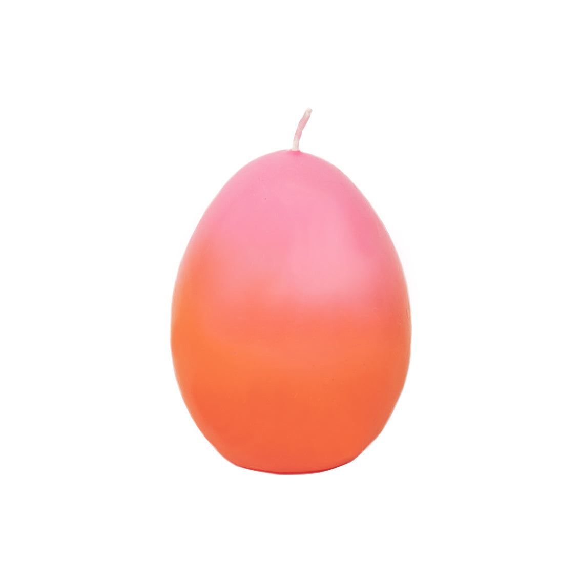 Egg Shaped Pink & Orange Candle | Spring Decor |
