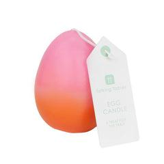Egg Shaped Pink & Orange Candle | Spring Decor |