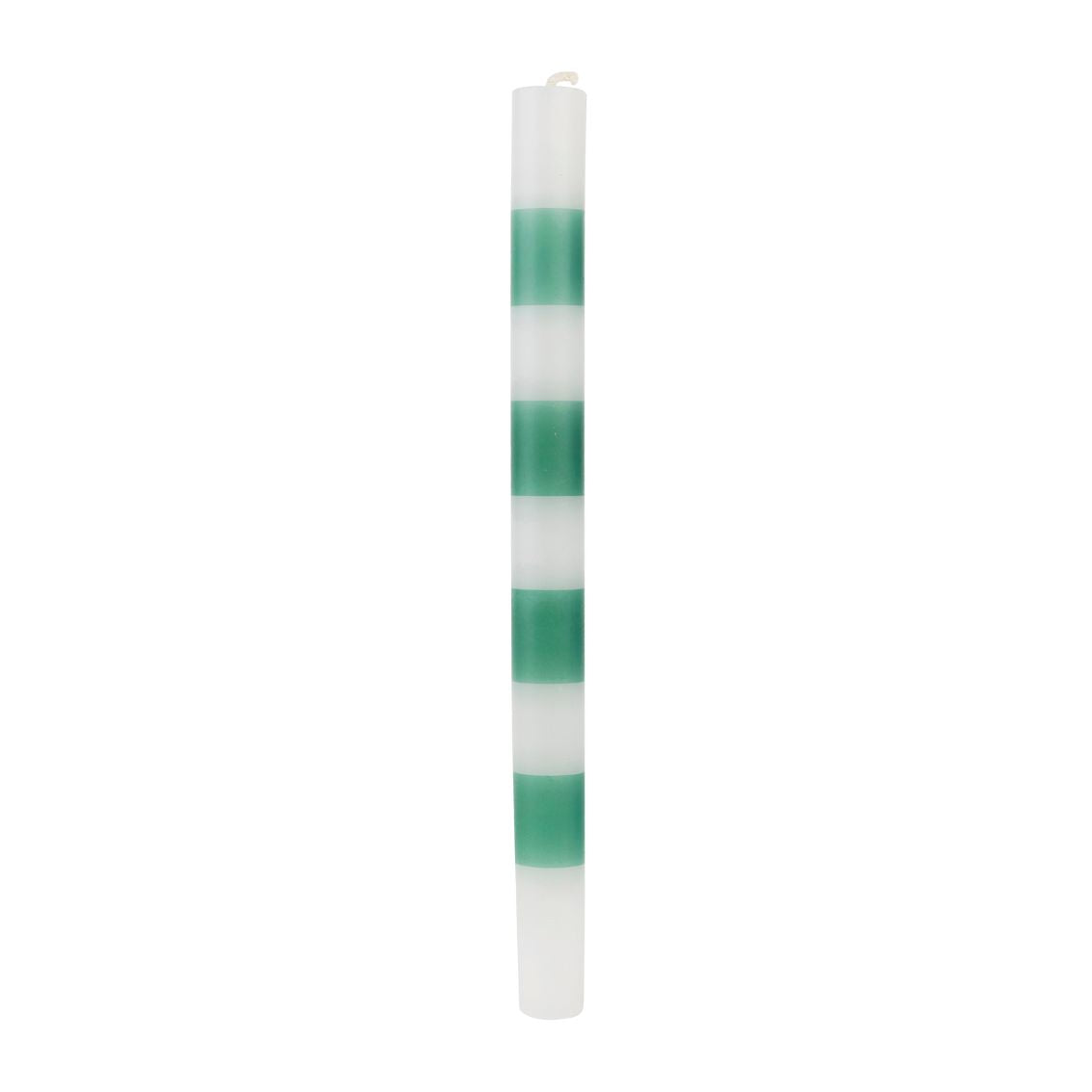 Green & Blue Stripe Dinner Candles - 4 Pack | Home Decor Gift |