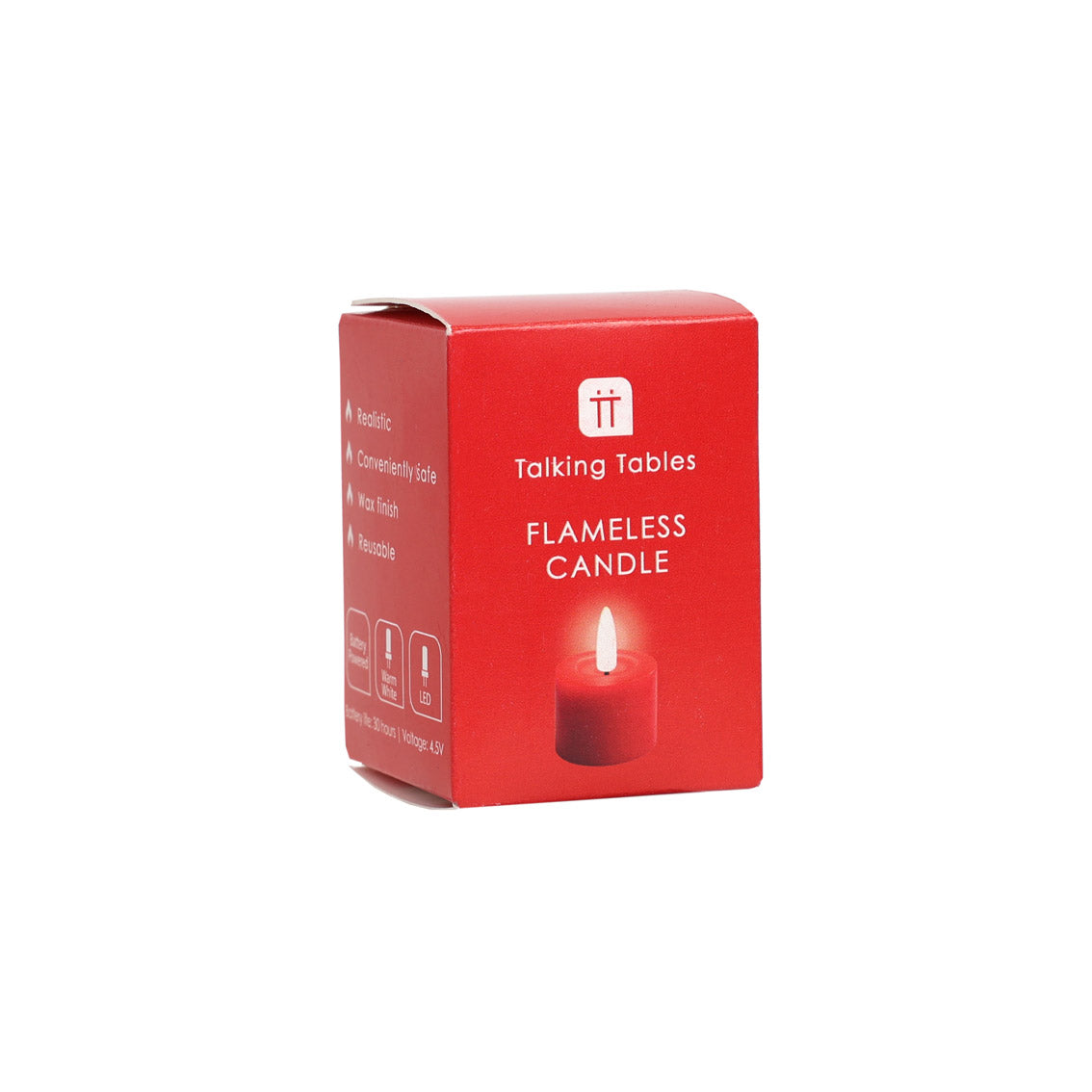 Flameless LED Tealight Candle - Red - 12 Unit Display | Home Decor |