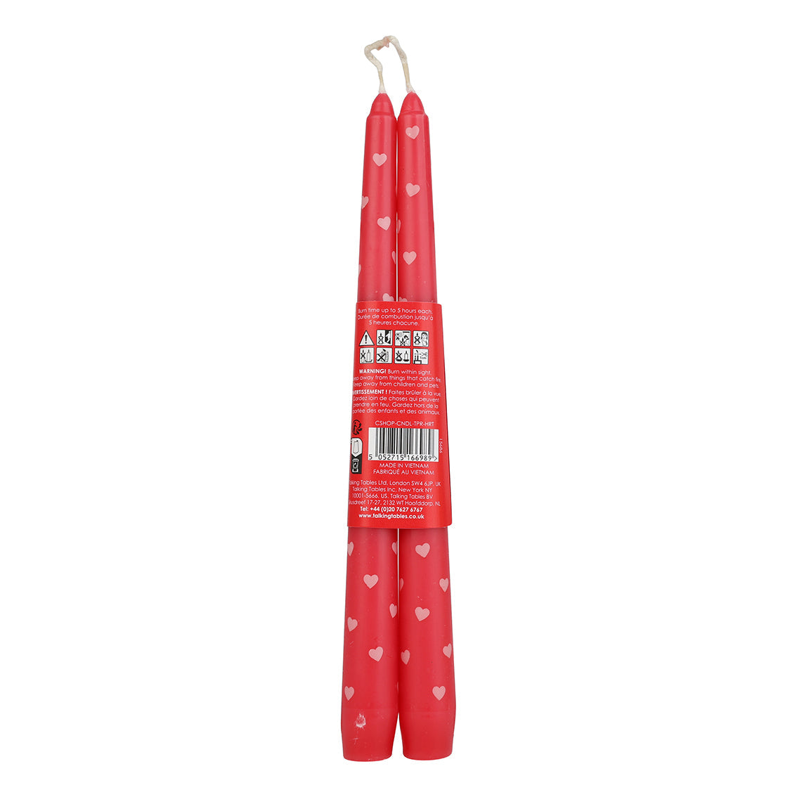 Heart Taper Dinner Candles - 2 Pack | Summer Gifts |
