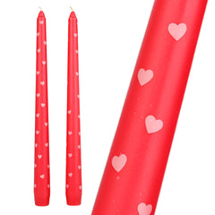 Heart Taper Dinner Candles - 2 Pack | Summer Gifts |