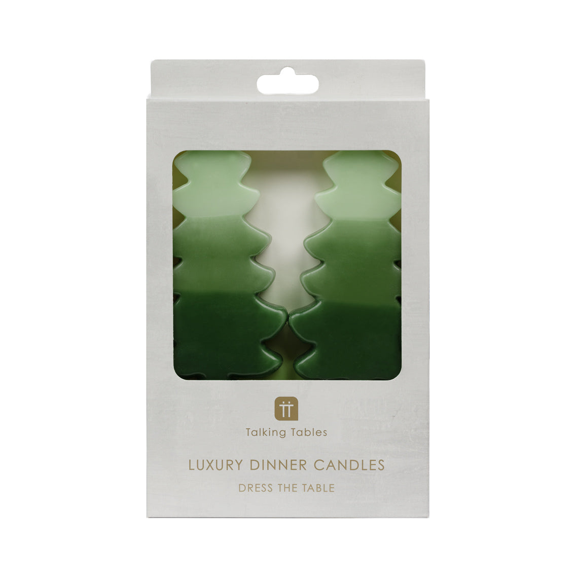 Green Christmas Tree Shaped Candles - 2 Pack | Christmas Candles |