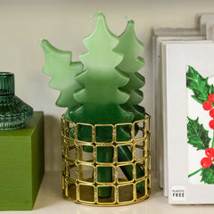 Green Christmas Tree Shaped Candles - 2 Pack | Christmas Candles |