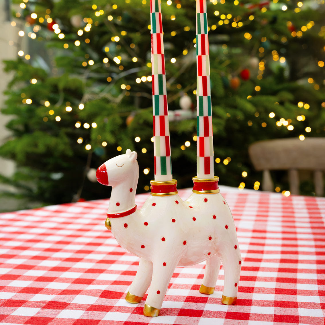 Hand-Painted Camel Ceramic Candle Holder | Home Decor |