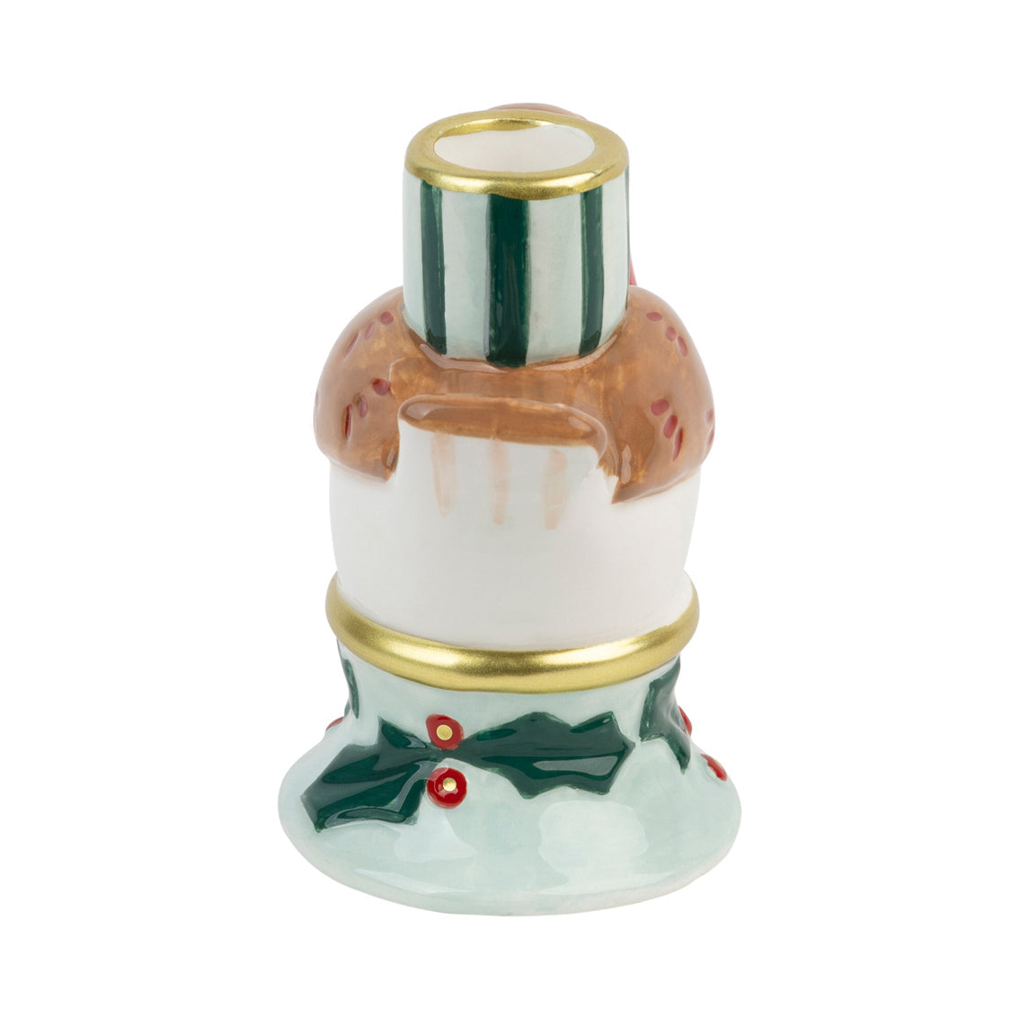 Hand-Painted Robin Candle Holder | Christmas Decor |