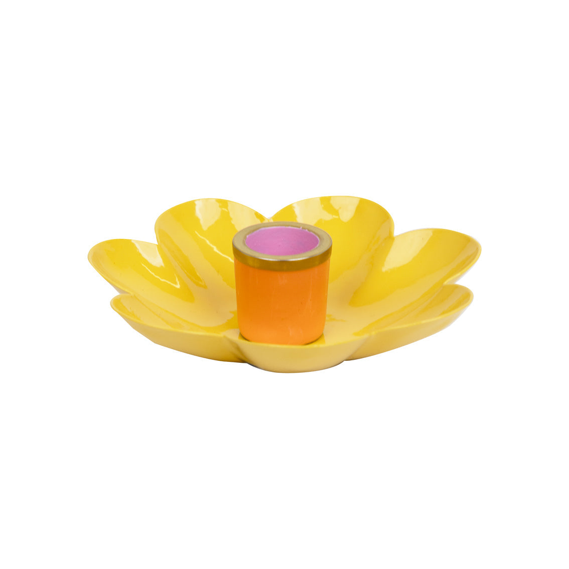 Coloured Enamel Flower Shaped Candle Holders | Summer Gifts |