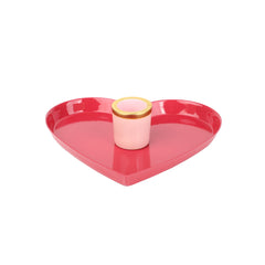 Enamel Heart Shaped Candle Holder | Home Decor |