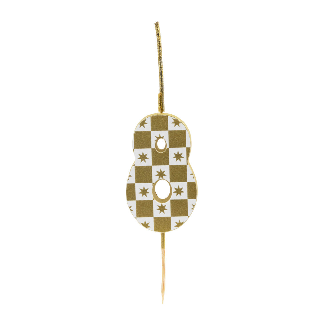 Gold Number Sparkler Duo Birthday Candle - 8 | Cake Candles |