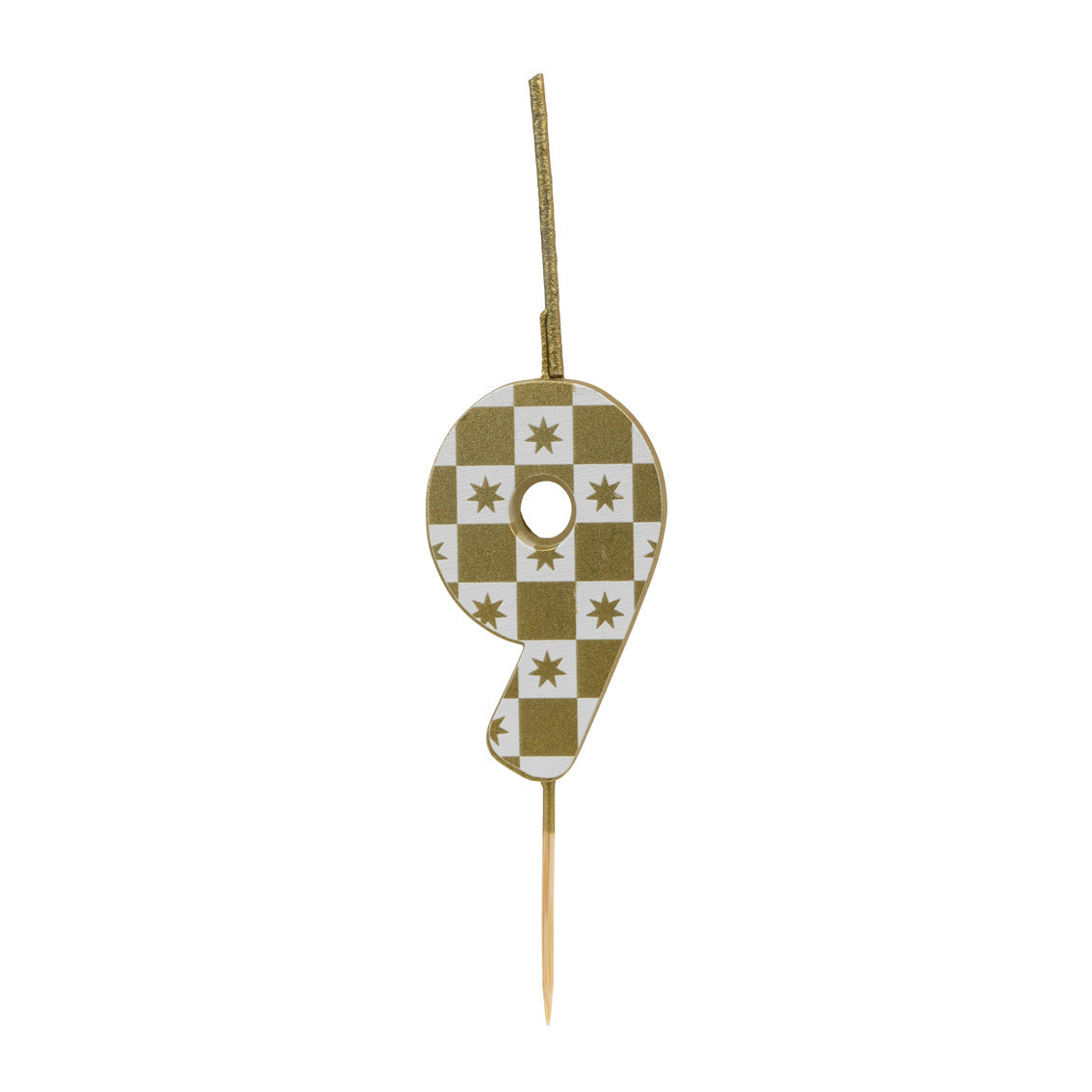 Gold Number Sparkler Duo Birthday Candle - 9 | Cake Candles |