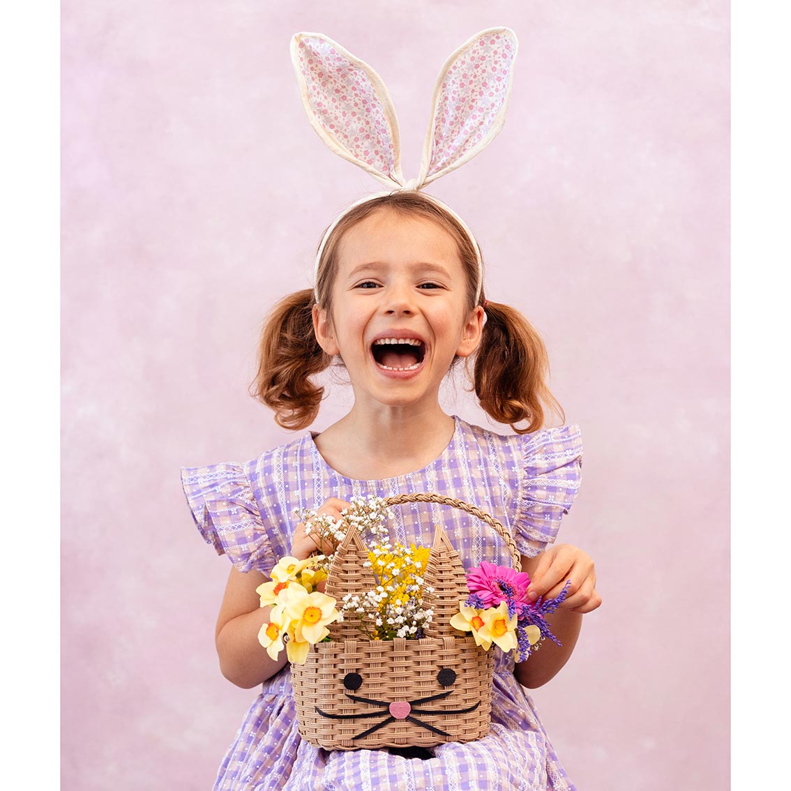 Brown Recycled Paper Bunny Shaped Basket | Easter Gifts |