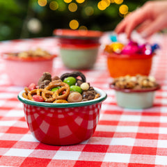 Cranberry Enamel Bowl - 10cm | Christmas Gifts |