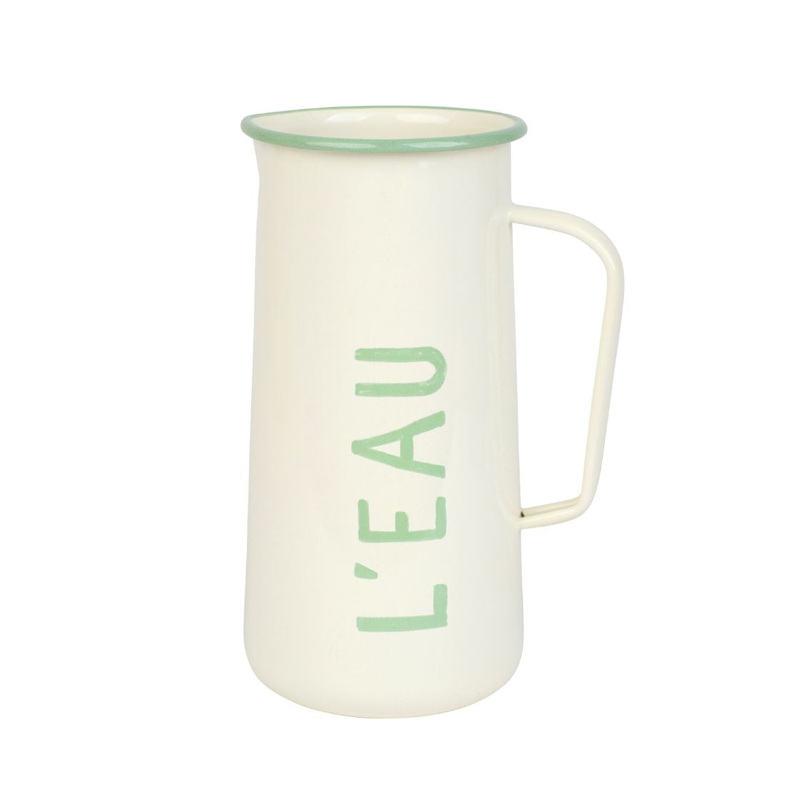 Enamel Water Jug "L'Eau" - 20cm | Summer Kitchenware |