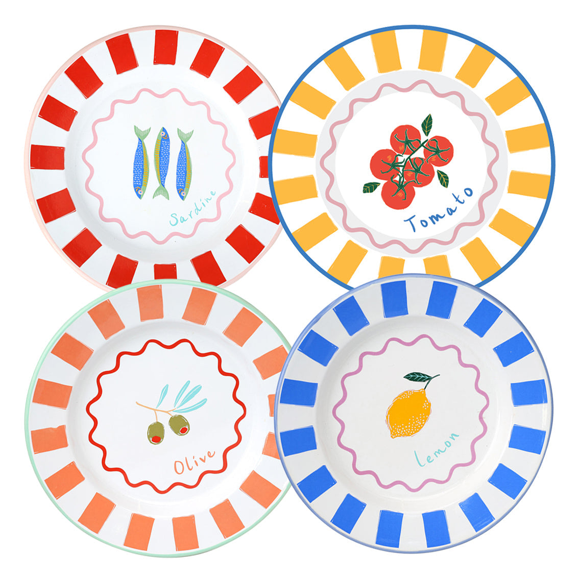 Enamel Plate Starter Set - 25cm | Summer Kitchenware |