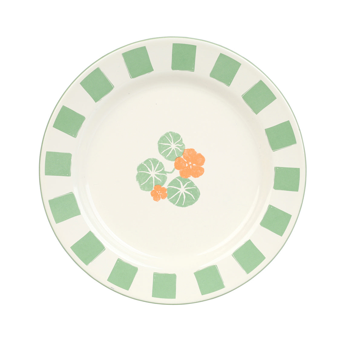 Nasturtium Enamel Plate - 20cm | Summer Dinner Plates |