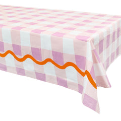 Lilac Gingham Cotton Table Cloth | Party Decor |