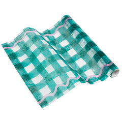 Green Gingham Table Runner - 2m  | Summer Tableware |