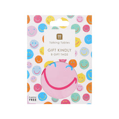 Happy Face Gift Tags - 8 Pack | Party Supplies |