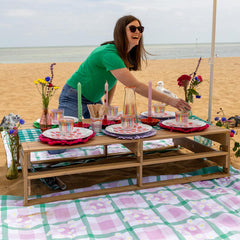 Gingham Daisy Picnic Blanket  | Summer Decor |