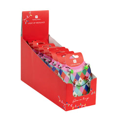 Light Up Stars LED Necklace - 8 Unit Display | Christmas Novelty |