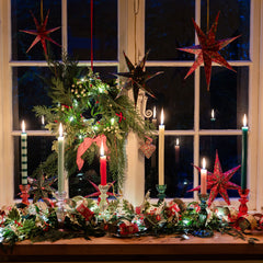Folklore Paper Stars Christmas Tree Decorations - 3 Pack