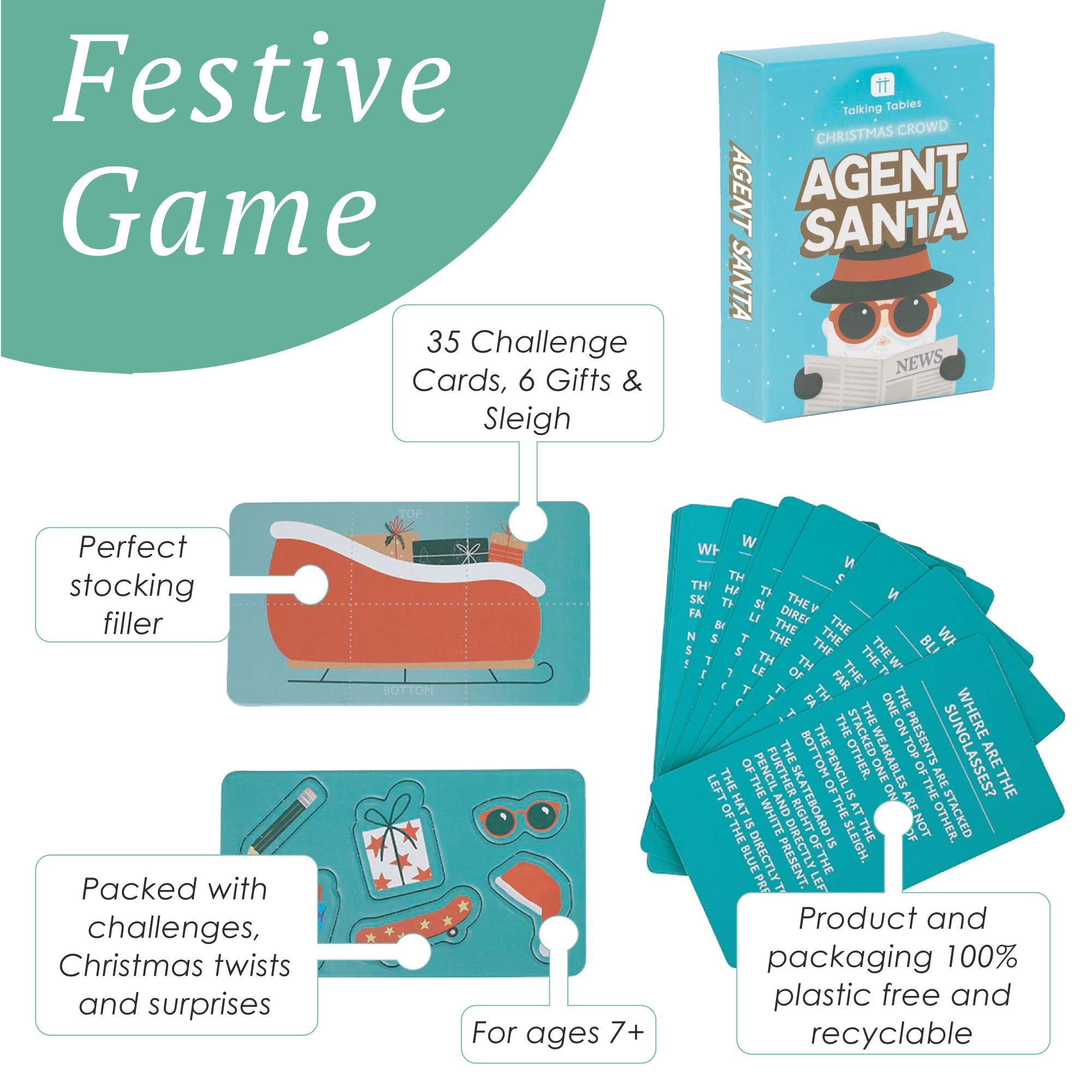 Agent Santa Christmas Game - 12 Unit Display | Christmas Games |