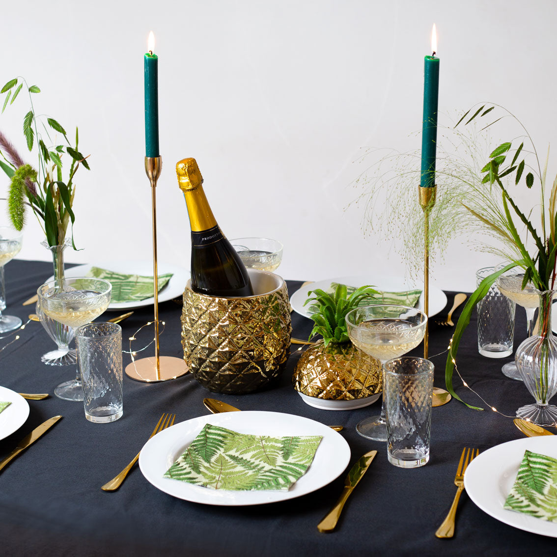Ceramic Pineapple Ice Bucket | Summer Party Decor |