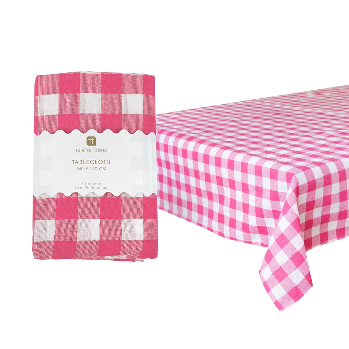 Fabric Gingham Tablecloths - 140cm x 180cm