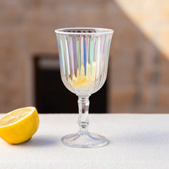 Blue & White Striped Wine Glasses | Summer Glassware |