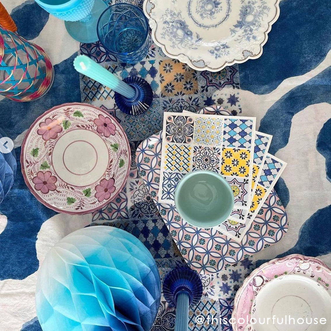 Moroccan Souk Pink Wooden Tray | Summer Party Decor |
