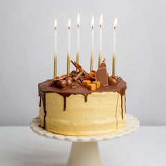 Gold Ombre Birthday Candles - 16 Pack | Cake Candles |