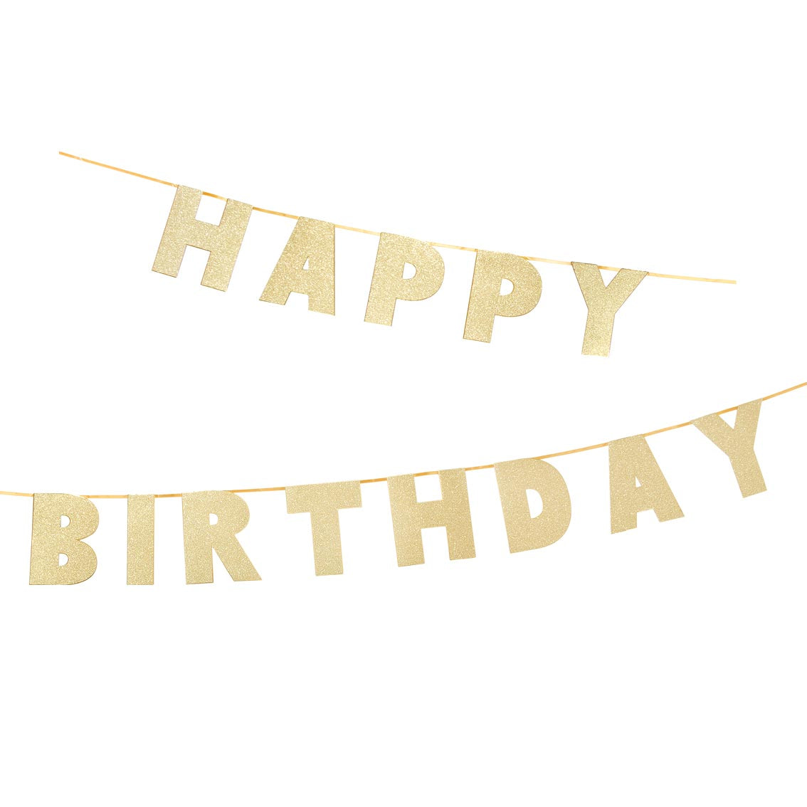 Gold Happy Birthday Garland