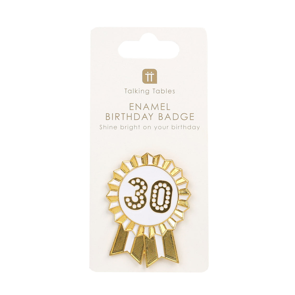 Gold Enamel Birthday Pin Badge - 30 | Birthday Gifts |