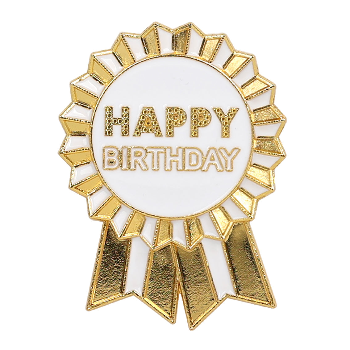 Gold Enamel Happy Birthday Pin Badge | Party Supplies |