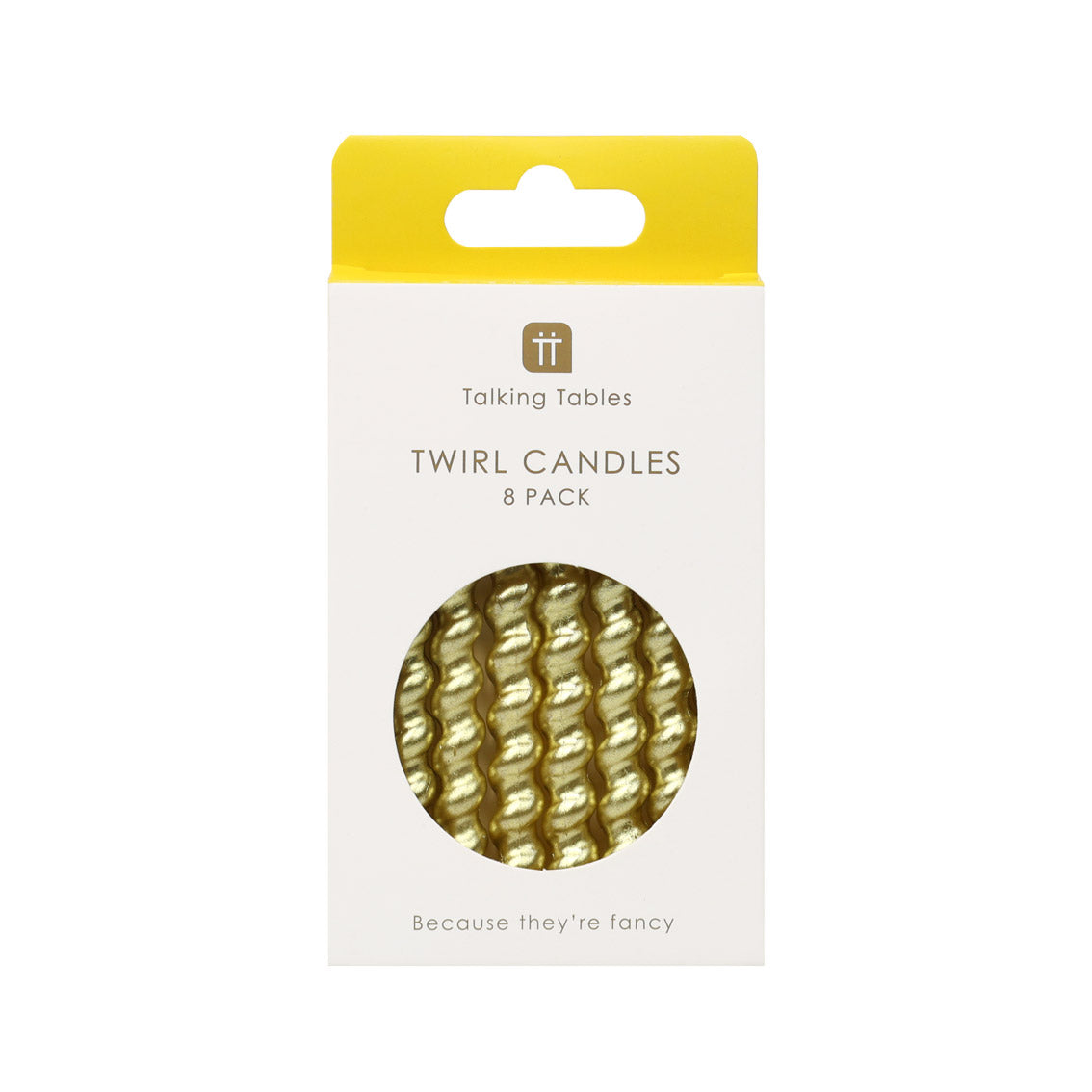 Gold Twirl Candles - 8 Pack