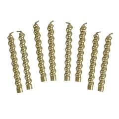 Gold Twirl Candles - 8 Pack
