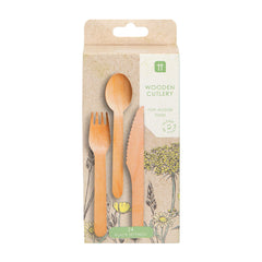 Meadow Wooden Cutlery - 24 Sets