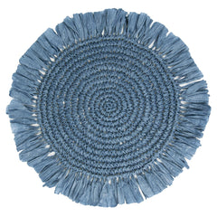 Meadow Blue Raffia Placemat - 2 Pack