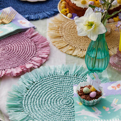 Meadow Blue Raffia Placemat - 2 Pack