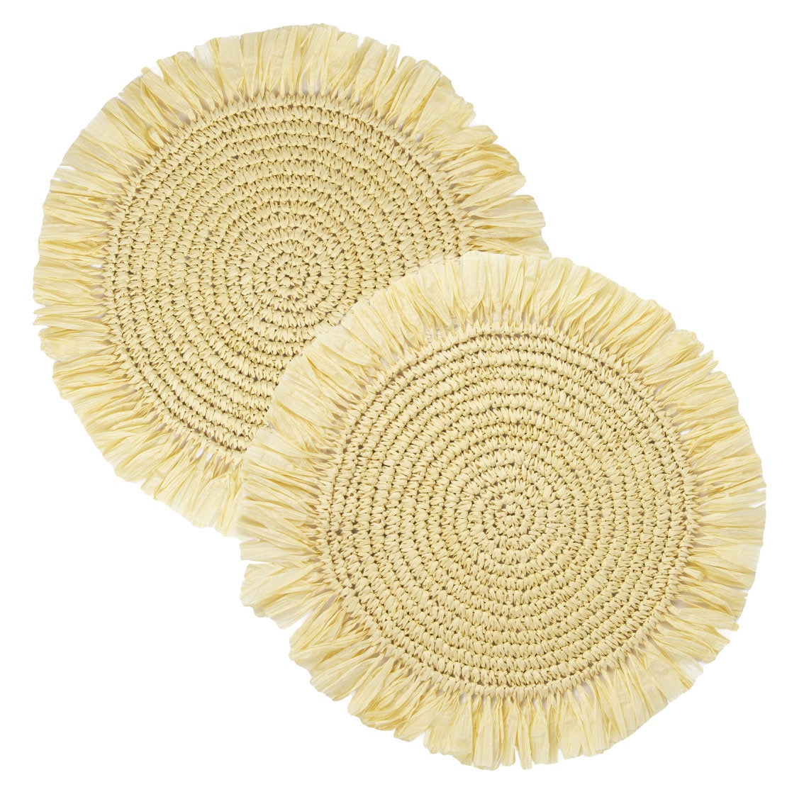 Meadow Raffia Placemat - 2 Pack | Summer Decor |