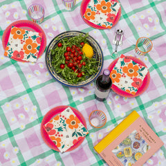 Gingham Daisy Picnic Blanket  | Summer Decor |