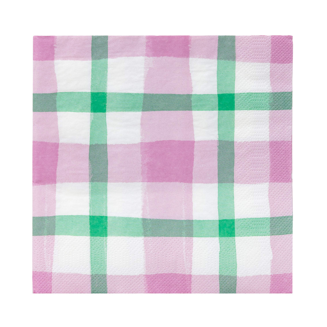 Lilac & Green Gingham Napkins - 20 Pack | Summer Napkins |