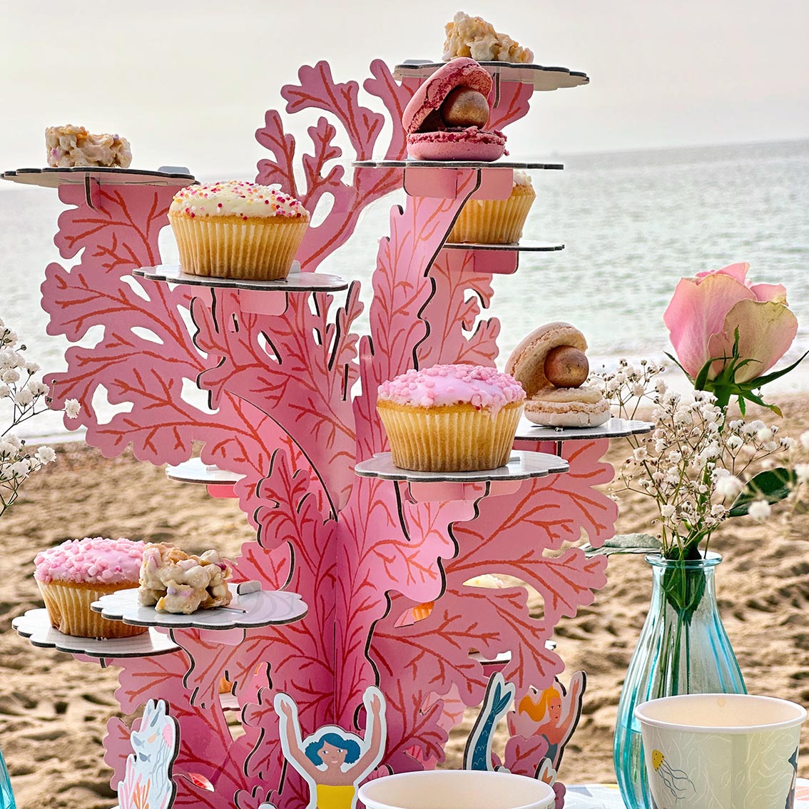 Mermaids and Coral Reef Cake Stand